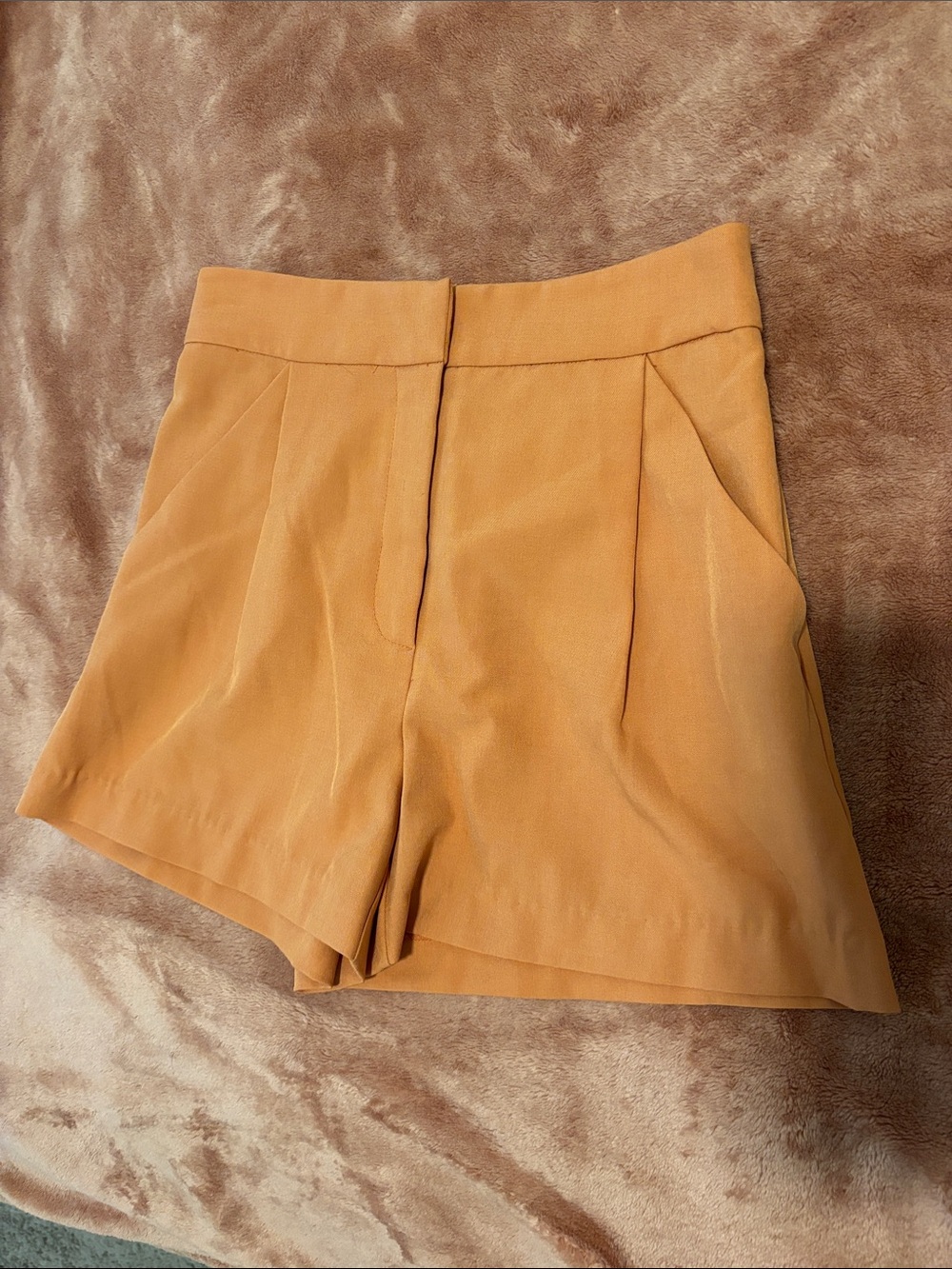 High-Waist Tailored Women’s Shorts in Tangerine